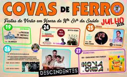 Cartaz Festas de Verão em Honra de Nª Srª da Saúde 2026 - Covas de Ferro