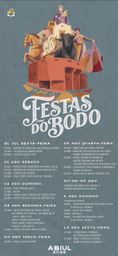 Cartaz Festas do Bodo 2026 - Abiul