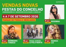 Cartaz Festas do Concelho 2026 - Vendas Novas