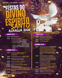 Cartaz Festas do Divino Espírito Santo 2026 - Azaruja