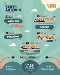 Cartaz Festas do Município e de Santo António 2026 - Vale de Cambra