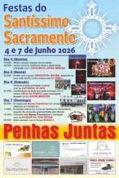 Cartaz Festas do Santíssimo Sacramento 2026 - Penhas Juntas