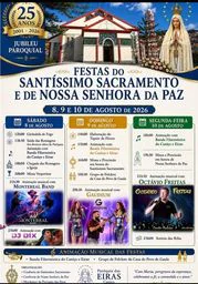 Cartaz Festas do Santíssimo Sacramento e de Nossa Senhora da Paz 2026 - Eiras