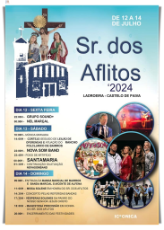 Cartaz Festas do Senhor dos Aflitos 2024 - Ladroeira