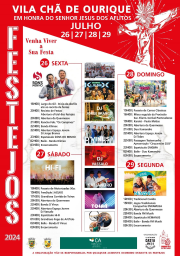Cartaz Festas do Senhor dos Aflitos 2024 - Vila Chã de Ourique