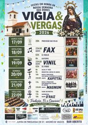 Cartaz Festas em honra da Nossa Senhora das Dores 2026 - Vigia & Vergas
