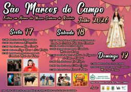 Cartaz Festas em Honra da Nossa Senhora do Rosário 2026 - São Marcos do Campo