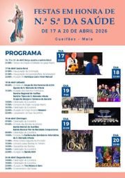Cartaz Festas em honra de N.ª S.ª da Saúde 2026 - Gueifães