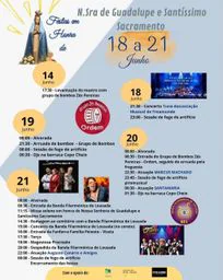 Cartaz Festas em honra de N.Sra de Guadalupe e Santíssimo Sacramento 2026 - Ordem
