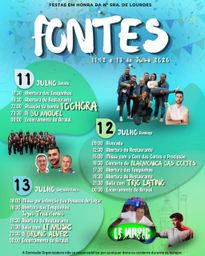 Cartaz Festas em honra de Nª Sra. de Lourdes 2026 - Fontes