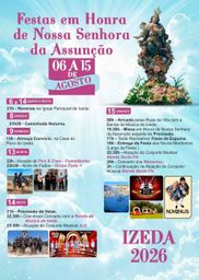 Cartaz Festas em Honra de Nossa Senhora da Assunção 2026 - Izeda