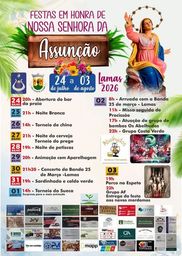 Cartaz Festas em honra de Nossa Senhora da Assunção 2026 - Lamas