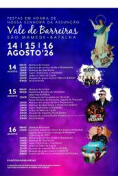 Cartaz Festas em honra de Nossa Senhora da Assunção 2026 - Vale de Barreira