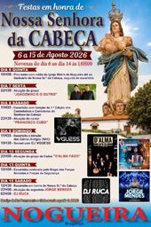 Cartaz Festas em honra de Nossa Senhora da Cabeça 2026 - Nogueira