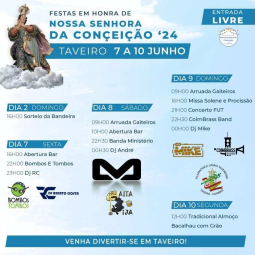 Cartaz Festas em Honra de Nossa Senhora da Conceição 2024 - Taveiro