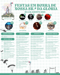 Cartaz Festas em honra de Nossa Senhora da Glória 2024 - Glória do Ribatejo