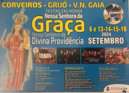 Cartaz Festas em Honra de Nossa Senhora da Graça 2024 - Grijó