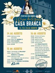 Cartaz Festas em honra de Nossa Senhora da Graça 2026 - Casa Branca