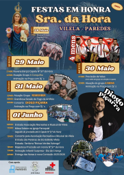 Cartaz Festas em Honra de Nossa Senhora da Hora 2025 - Paredes