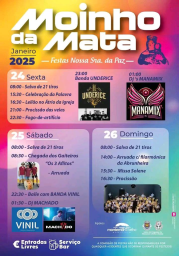 Cartaz Festas em Honra de Nossa Senhora da Paz 2025 - Moinho da Mata