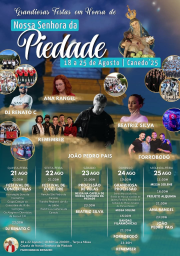 Cartaz Festas em Honra de Nossa Senhora da Piedade 2025 - Canedo