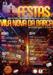 Cartaz Festas em honra de Nossa Senhora da Rosa 2026 - Vila Nova da Barca