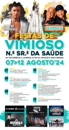 Cartaz Festas em Honra de Nossa Senhora da Saúde 2024 - Vimioso