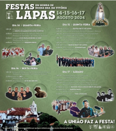 Cartaz Festas em Honra de Nossa Senhora da Vitória 2024 - Lapas