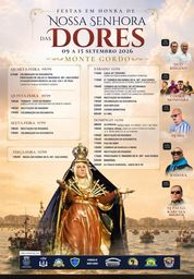 Cartaz Festas em honra de Nossa Senhora das Dores 2026 - Monte Gordo