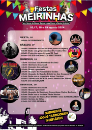 Cartaz Festas em Honra de Nossa Senhora das Dores e Santo António 2024 - Meirinhas