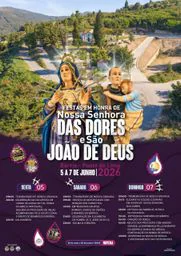 Cartaz Festas em honra de Nossa Senhora das Dores e São João de Deus 2026 - Bárrio