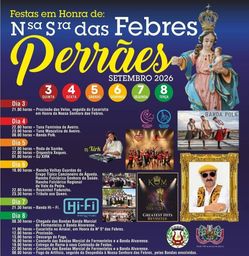 Cartaz Festas em honra de Nossa Senhora das Febres 2026 - Perraes