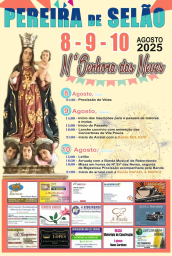 Cartaz Festas em honra de Nossa Senhora das Neves 2025 - Pereira de Selão