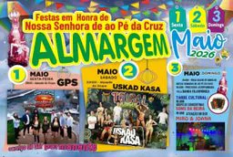 Cartaz Festas em honra de Nossa Senhora de ao Pé da Cruz 2026 - Almargem