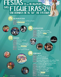 Cartaz Festas em Honra de Nossa Senhora de Fátima 2024 - Figueiras