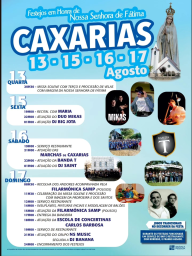 Cartaz Festas em Honra de Nossa Senhora de Fátima 2025 - Caxarias