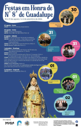 Cartaz Festas em Honra de Nossa Senhora de Guadalupe 2024 - Maia