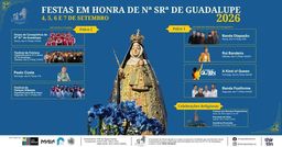 Cartaz Festas em honra de Nossa Senhora de Guadalupe 2026 - Guadalupe