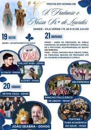 Cartaz Festas em Honra de Nossa Senhora de Lourdes 2024 - Sande