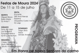 Cartaz Festas em honra de Nossa Senhora do Carmo 2024 - Moura