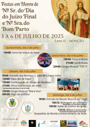 Cartaz Festas em Honra de Nossa Senhora do Juízo Final 2025 - Monção