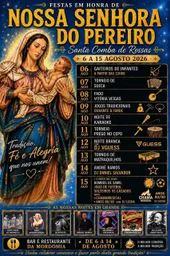 Cartaz Festas em honra de Nossa Senhora do Pereiro 2026 - Santa Comba de Rossas