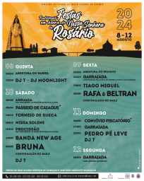 Cartaz Festas em honra de Nossa Senhora do Rosário 2024 - Alandroal