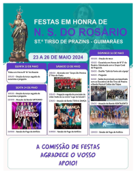 Cartaz Festas em Honra de Nossa Senhora do Rosário 2024 - Guimarães