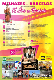 Cartaz Festas em Honra de Nossa Senhora do Rosário 2024 - Milhazes