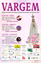 Cartaz Festas em Honra de Nossa Senhora do Rosário 2024 - Vargem