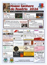 Cartaz Festas em honra de Nossa Senhora do Rosário 2026 - Cochadas e Catarinões