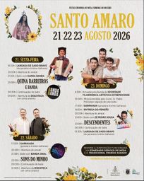 Cartaz Festas em honra de Nossa Senhora do Rosário 2026 - Santo Amaro