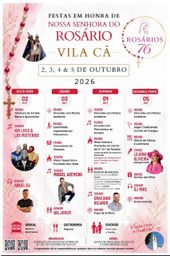 Cartaz Festas em honra de Nossa Senhora do Rosário 2026 - Vila Cã