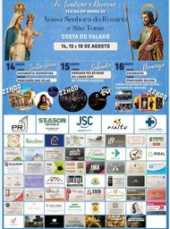 Cartaz Festas em honra de Nossa Senhora do Rosário e São Tomé 2026 - Costa do Valado